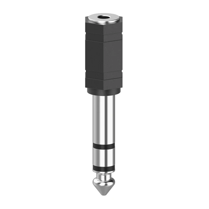 Hama Adaptador Jack - Conector 3.5mm Hembra - Conector 6.3mm Macho - Color Negro 1