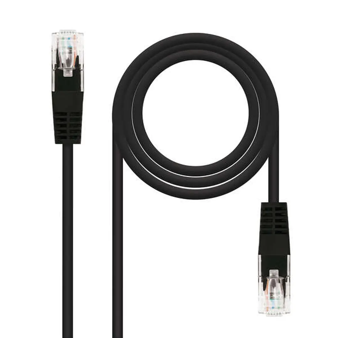 Nanocable Cable Red Latiguillo RJ45 CAT.6 UTP AWG24 - 25 cm - Color Negro 1