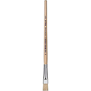 Pelikan Pincel Serie 613F Nº6 - Pincel de Punta Plana de Pelo Natural - para Colores Pastosos - Ideal para Pinturas al Oleo, Acrilico y Tempera - Mang