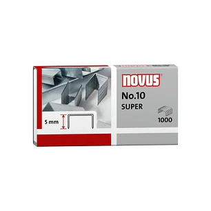 Novus Nº 10 Super Caja de 1000 Grapas Nº 10 Galvanizadas