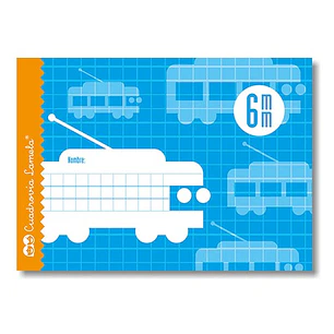 Lamela Libreta Grapada con 16 Hojas de 70g/m2 con Margen - Formato Cuarto - Pauta Cuadrovia de 6mm - Cubierta de Cartoncillo Plastificado - Papel Offs