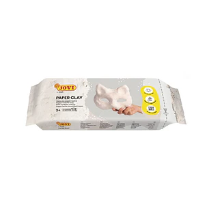 Jovi Paper Clay Pasta de Papelmache 170gr - Lista para Usar - Secado al Aire - Ligera y Facil de Modelar - No Mancha - Ideal para Figuras y Mascaras -