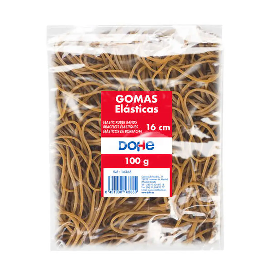 Dohe Gomas de Latex - Longitud 16cm - Gran Resistencia y Elasticidad - Bolsa de 100gr 1