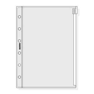 Finocam C371 Funda para Agendas Classic - Cierre de Cremallera - Formato 603 - 94x129x1mm - PVC - Color Gris Claro