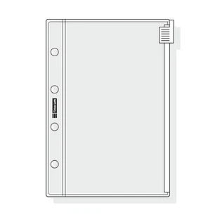 Finocam C171 Funda para Agendas Classic - Cierre de Cremallera - Formato 601 - 65x91x1mm - PVC - Color Gris Claro