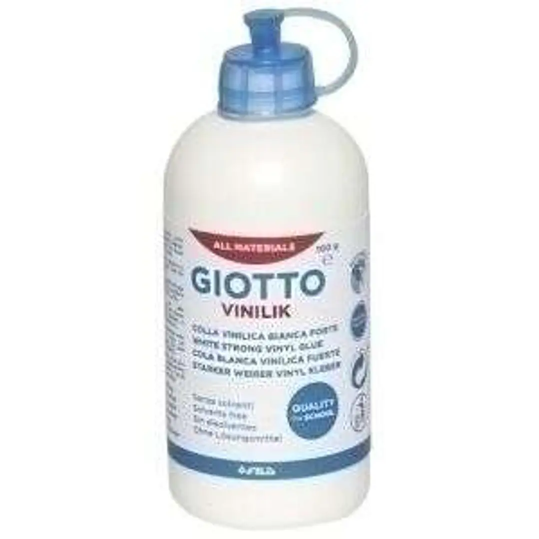 Giotto Vinilik Cola Blanca Botella 100 gr. - Seca Rapidamente - Pega Papel, Carton, Cartulina etc... 1