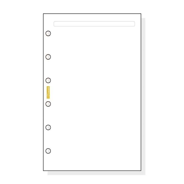 Finocam C342 Notas de Recambio para Agendas Classic - Liso - Formato 603 - 79x127x5mm - Color Blanco 1