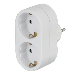 Hama Regleta de Pared con 2 Tomas Schuko - Potencia Maxima 3680W - Color Blanco