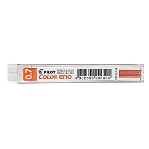 Pilot Pack de 6 Minas para Portaminas Color Eno H-197 0.7mm - Minas Color Naranja