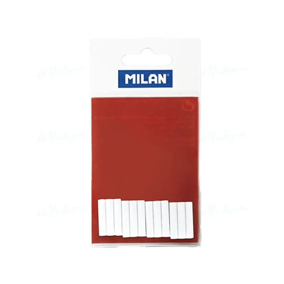 Milan Pack de 12 Gomas de Recambio Flexibles para Borrador Electrico - Color Blanco 1