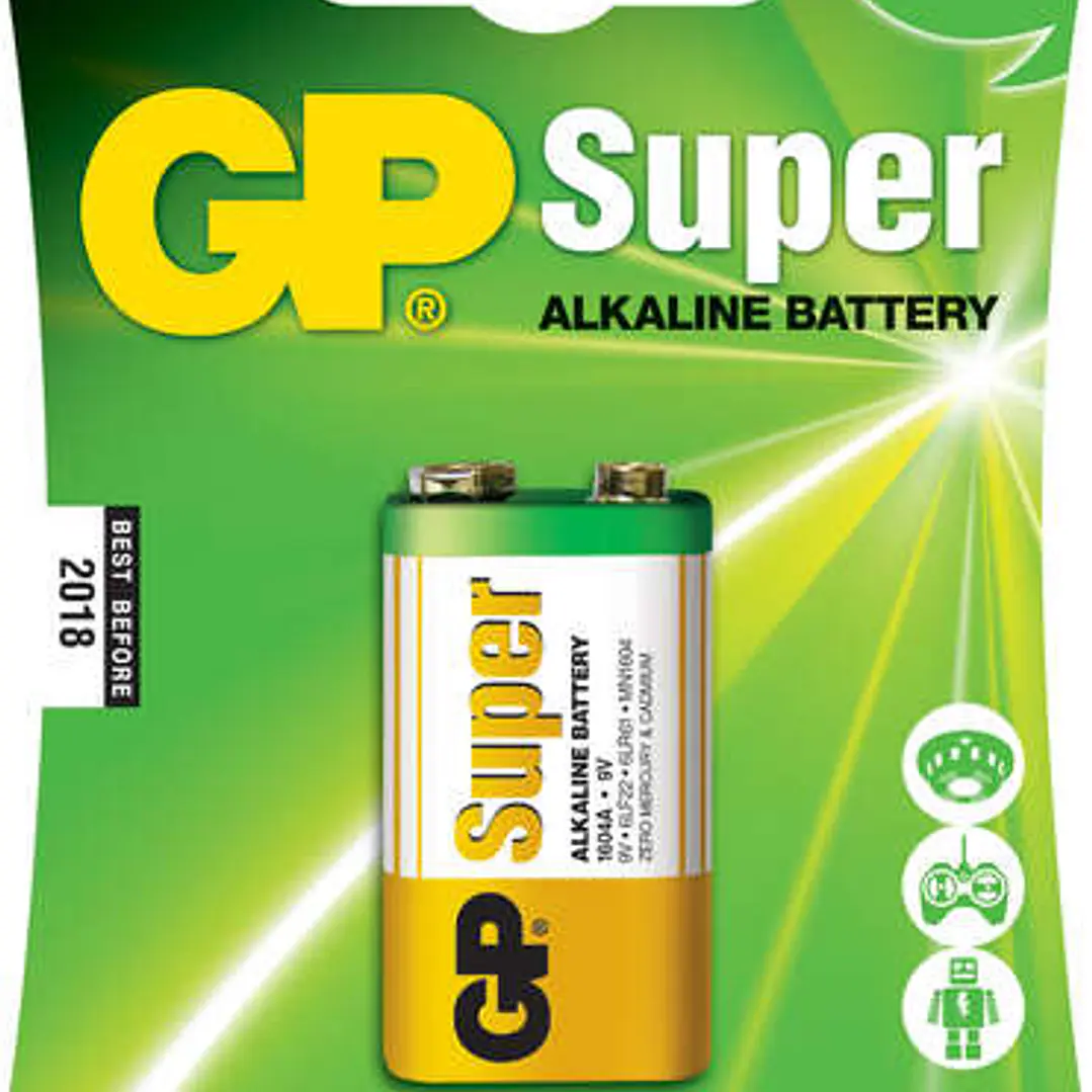 GP Pila Super Alcalina LR09 9V 1