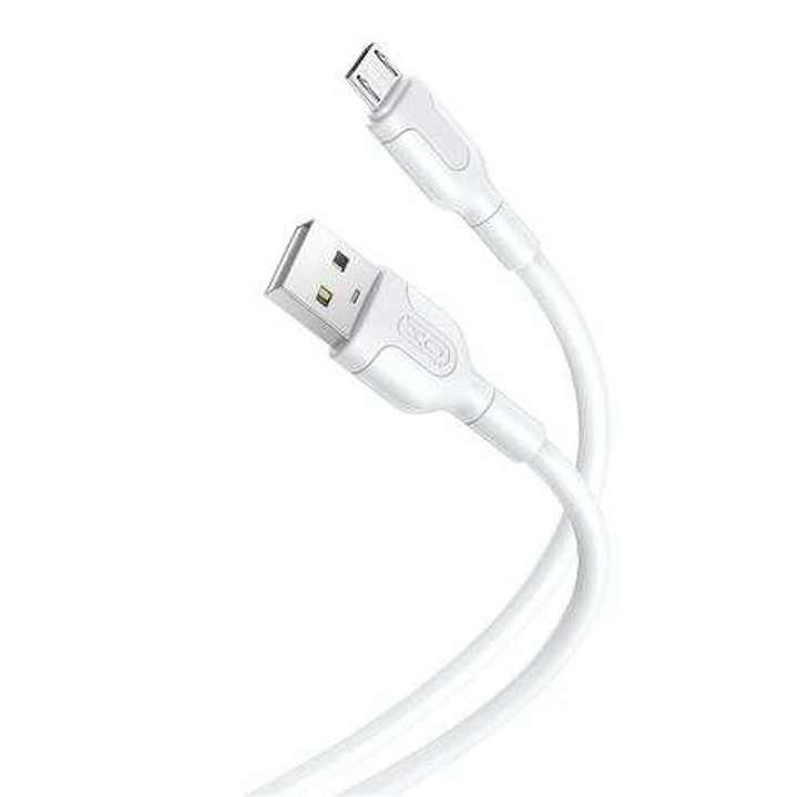 XO Cable de Carga y Transmision de Datos - Longitud 1m - Conector Micro USB - Silicona Suave y Duradera - Alta Velocidad 5V, 21A - Color Negro 1