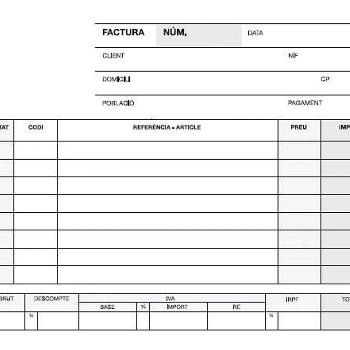 Apli Talonario Factura 1/8 Apaisado Duplicado A-67 - Numeracion Secuencial - Papel Autocopiativo - 2 Copias - Tamaño 210x105mm - Blanco 1
