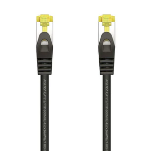Aisens Cable de Red Latiguillo RJ45 LSZH Cat.7 600 MHz S/FTP PIMF AWG26 - 25cm - Color Negro