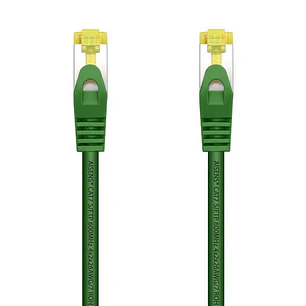 Aisens Cable de Red Latiguillo RJ45 LSZH Cat.7 600 MHz S/FTP PIMF AWG26 - 25cm - Color Verde