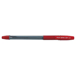 Pilot BPS-GP Boligrafo de Bola - Punta Mediana de 1mm - Trazo de 0.4mm - Recargable - Color Rojo