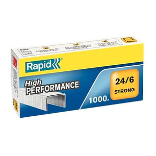 Rapid Strong Caja de 1000 Grapas 24/6 - Hasta 30 Hojas - Alambre Reforzado Galvanizado - Patilla de 6mm