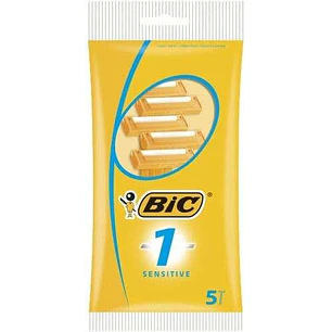Bic Sensitive 1 Pack de 5 Maquinillas de Afeitar Desechables de 1 Hoja