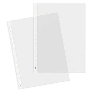 Dohe Basic Pack de 100 Fundas Multitaladro Tamaño A4 16 Taladros - Polipropileno Rugoso - Calidad Basica