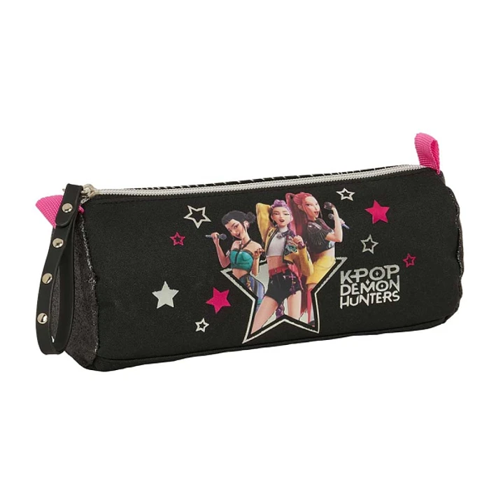Safta K-Pop Demon Hunters Energy Portatodo - 1 Compartimento con Cremallera - 21x8x7cm - Color Negro 1