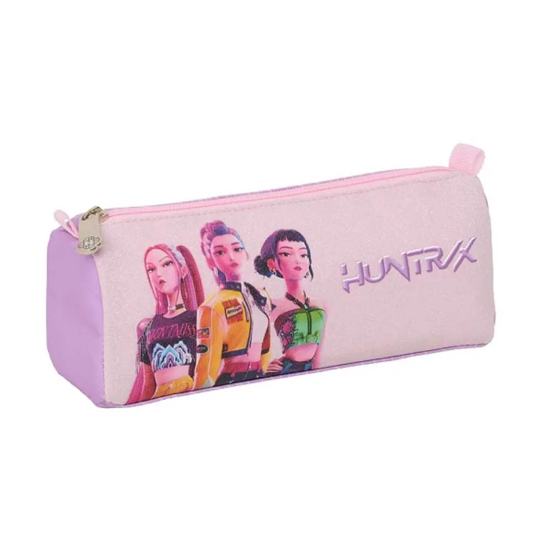 Safta K-Pop Demon Hunters Iconic Portatodo - 1 Compartimento con Cremallera - 21x8x7cm - Color Lavanda 1