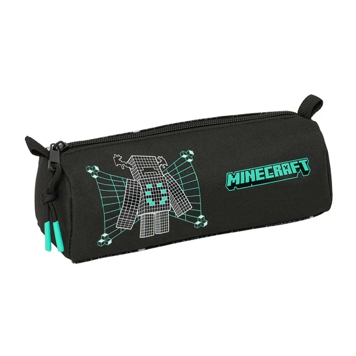 Safta Minecraft Screen Portatodo - 1 Compartimento con Cremallera - 21x8x7cm - Color Negro 1
