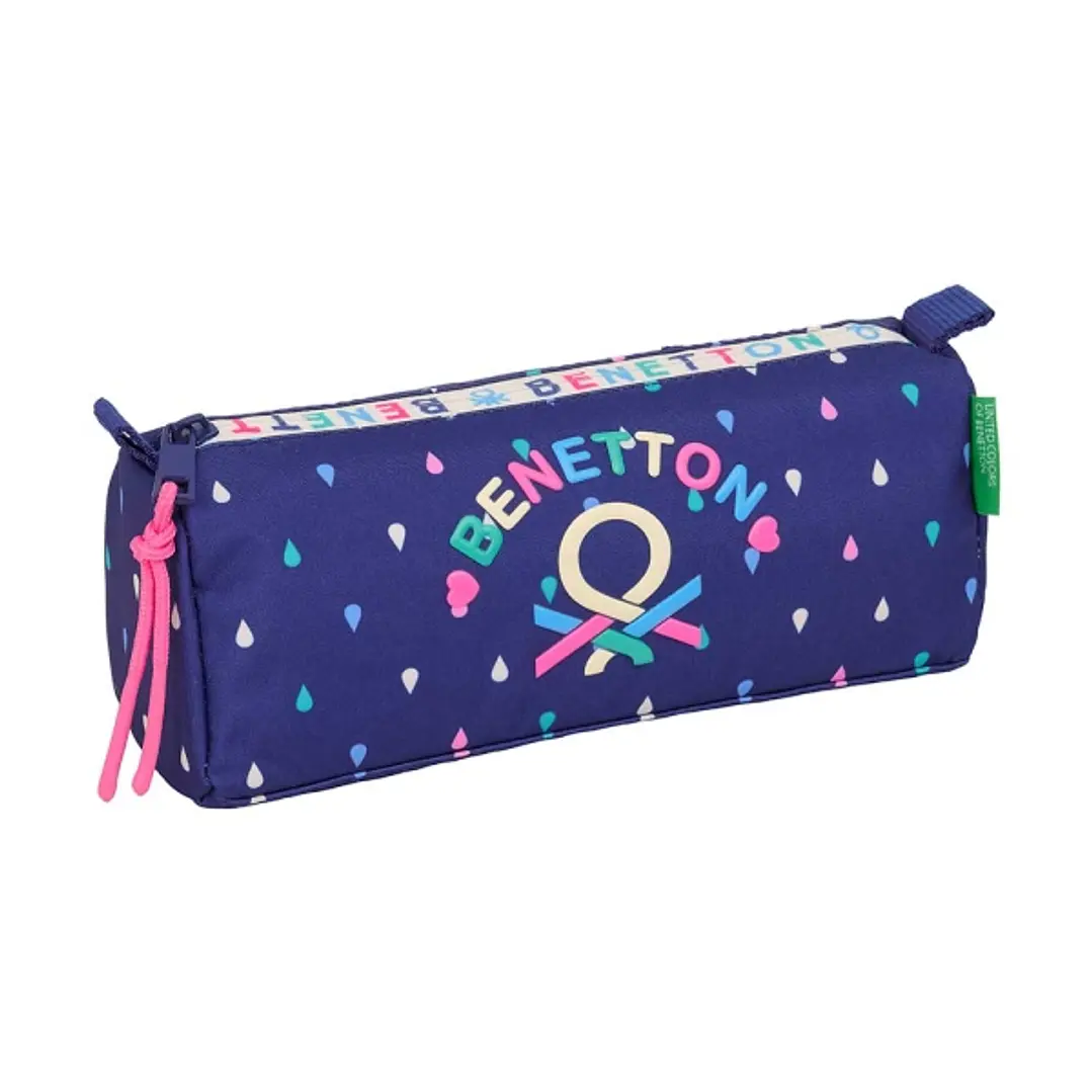 Safta Benetton Drop Portatodo - Cremallera - 1.20L - 210x70x80mm - Color Azul Oscuro 1
