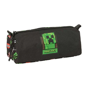 Safta Minecraft Portatodo - Cremallera - 1.20L - 210x70x80mm - Color Negro