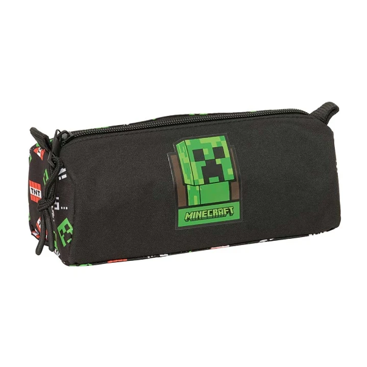 Safta Minecraft Portatodo - Cremallera - 1.20L - 210x70x80mm - Color Negro 1