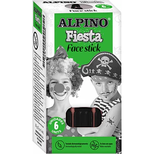 Alpino Fiesta Face Stick Pack con 6 Barritas de Pintura Facial - Sistema Retractil Giratorio - Se Lava con Agua - Testado Dermatologicamente - Color N