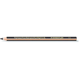 Staedtler Jumbo Noris 128 Lapiz Triangular de Color - Mina de 4mm - Resistencia a la Rotura - Diseño Ergonomico - Color Negro