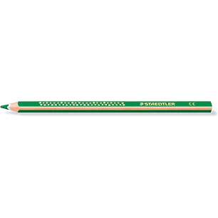 Staedtler Jumbo Noris 128 Lapiz Triangular de Color - Mina de 4mm - Resistencia a la Rotura - Diseño Ergonomico - Color Verde