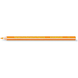 Staedtler Jumbo Noris 128 Lapiz Triangular de Color - Mina de 4mm - Resistencia a la Rotura - Diseño Ergonomico - Color Naranja