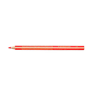 Staedtler Jumbo Noris 128 Lapiz Triangular de Color - Mina de 4mm - Resistencia a la Rotura - Diseño Ergonomico - Color Rojo