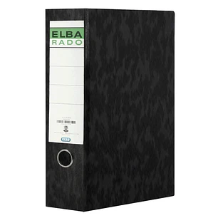 Elba Archivador Palanca Carton Compacto Folio - Lomo 80mm - Resistente Carton Compacto - Color Negro