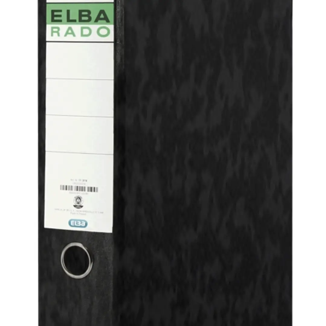 Elba Archivador Palanca Carton Compacto Folio - Lomo 80mm - Resistente Carton Compacto - Color Negro 1