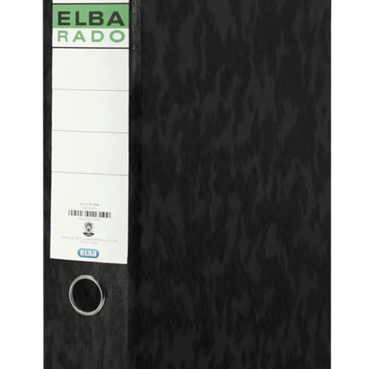 Elba Archivador Palanca Carton Compacto Folio - Lomo 80mm - Resistente Carton Compacto - Color Negro 1