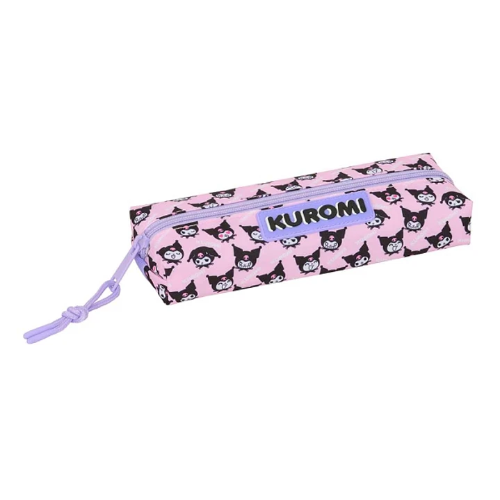 Safta Kuromi Portatodo Rectangular - Goma Elastica Trasera - Cremallera - 22x4x7cm - Color Rosa 1