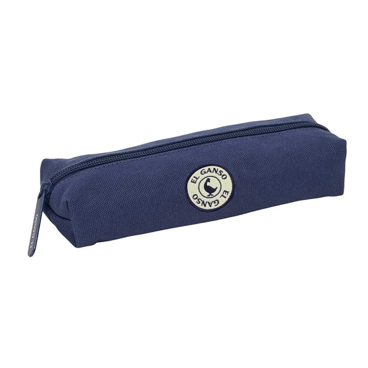Safta el Ganso Jeans Portatodo Rectangular - Goma Elastica Trasera - Cremallera - 22x4x7cm - Color Azul Marino 1