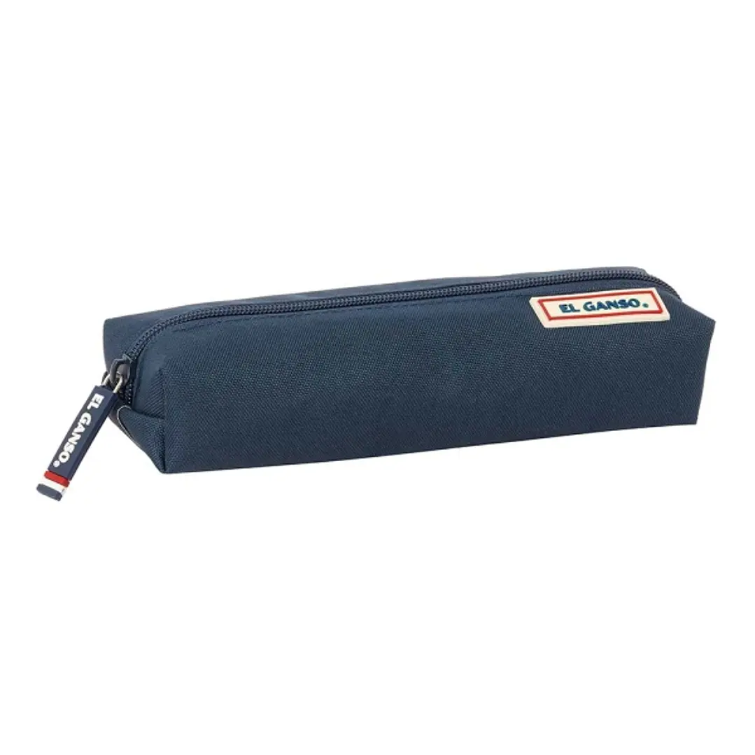 Safta el Ganso Eclipse Portatodo - Cremallera - Goma Elastica - Material Resistente - 0.53L - 220x70x40mm - Color Azul Marino 1
