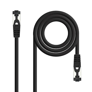 Nanocable Cable Red Latiguillo Cat.8.1 2Ghz LSZH SSTP AWG26 - Longitud 5m - Color Negro