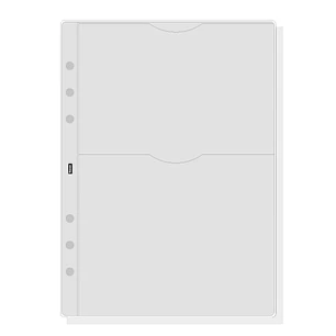 Finocam R1070 Pack de 6 Fundas Porta Cd para Agendas Open - Formato 1000 - 141x2x215mm - PVC - Color Gris Claro