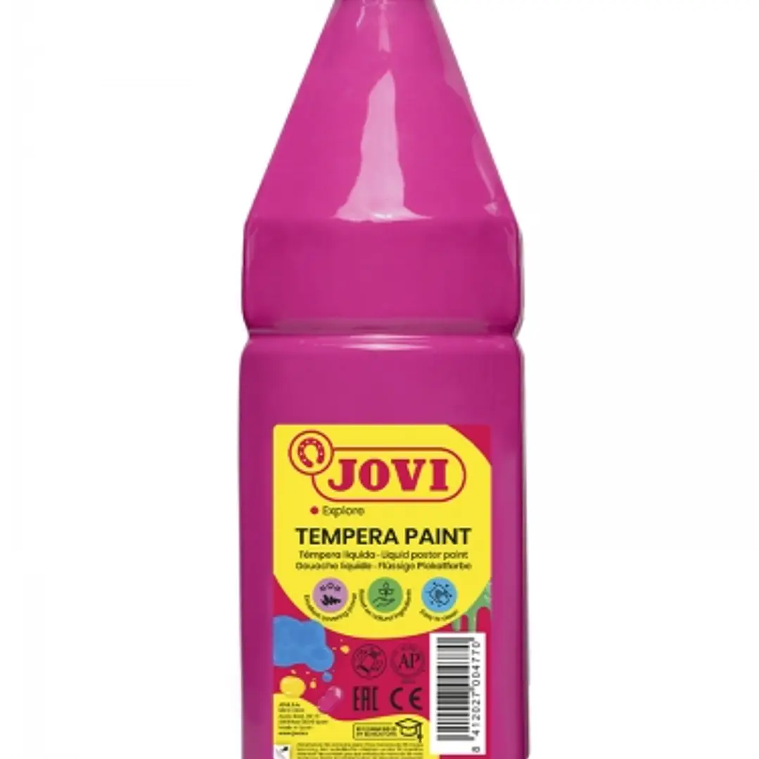 Jovi Tempera Paint Tempera Liquida 1000ml - Base Agua - Lista para Usar - Alto Poder Cubriente - Secado Rapido - Excelente Rendimiento - Facil Aplicac 1