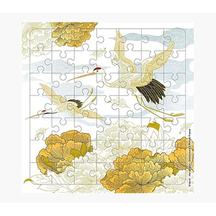 Pictura Tarjeta Puzzle - 15.5x15.5cm - Tematica Grullas - 49 Piezas - Incluye Tarjeta Plegada y Sobre Blanco - Certificacion FSC