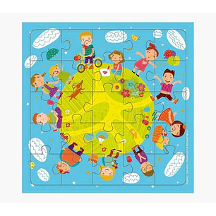 Pictura Tarjeta Puzzle - 15.5x15.5cm - Tematica Infantil - 25 Piezas - Incluye Sobre Blanco - Certificacion FSC