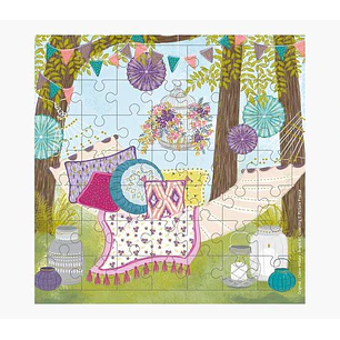 Pictura Tarjeta Puzzle - 15.5x15.5cm - Tematica Hamaca - 49 Piezas - Incluye Sobre Blanco - Certificacion FSC