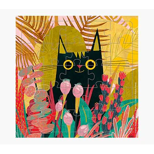 Pictura Tarjeta Puzzle Gatos - 15.5x15.5cm - 25 Piezas - Tematica Felina - Incluye Tarjeta Plegada y Sobre Blanco - Certificacion FSC