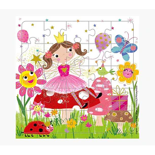Pictura Tarjeta Puzzle - 15.5x15.5cm - Tematica Hadas - 25 Piezas - Incluye Tarjeta Plegada y Sobre Blanco - Certificacion FSC