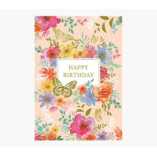 Pictura Tarjeta Zig-Zag - 15x22cm - Tematica de Flores - Tarjeta Triptica sin Envoltorio - Incluye Sobre Blanco - Impresas en Papel con Certificacion 