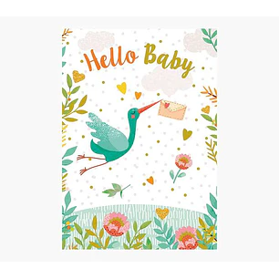 Pictura Tarjeta Zig-Zag - Tarjeta Coleccion Bebes - 15x22cm - Tematica Bebes - Tarjeta Triptica - Incluye Sobre Blanco - Papel con Certificacion FSC